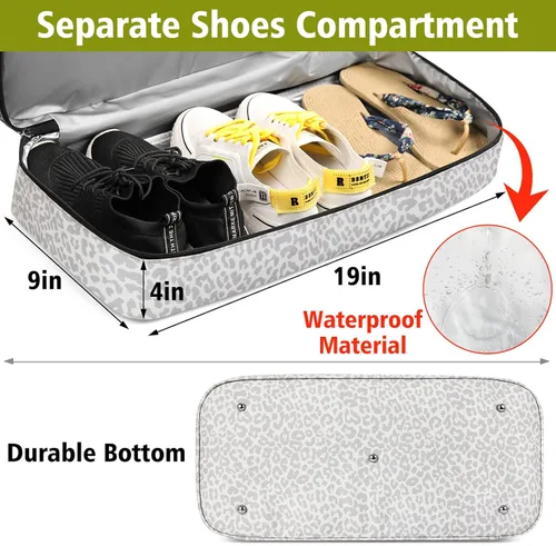 Miniatura 2 de Gym Bag for Women Weekender Bag with Waterproof Shoe Compartment Sports Travel Duffel 3pcs Set Carry On Overnight Bags for Business Trip Travel Gym