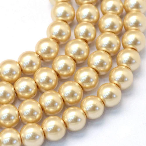 Miniatura 6 de KISSITTY 105 unids/hebra Burly Wood Satin Luster Glass Round Pearl Spacer Bead Loose Beads 0.315 in para bricolaje joyería artesanía 31.4