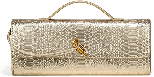 Miniatura 16 de Bolso de mano de cuero de moda para mujer, bolso de mano cruzado con estampado de cocodrilo