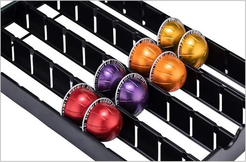 Miniatura 5 de FlagShip Vertuo - Soporte para cápsulas, cajón de almacenamiento de vidrio para Nespresso Vertuo, organizador de vainas, transparente