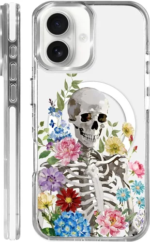 Miniatura 46 de Funda para iPhone 13/14 [compatible con Magsafe], funda magnética transparente de silicona a prueba de golpes con patrón de versículos de la Biblia