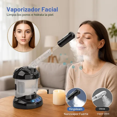 Miniatura 4 de Vaporizador de Cabello Kingsteam 2 en 1 Vaporizador Facial de Ozono, Diseñado para Uso de Cuidado Personal en Casa o Salón de Peluquería