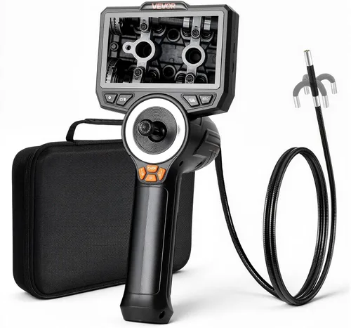 Miniatura 11 de VEVOR Endoscopio articulado de 4 vías con luz, cámara de inspección de boroscopio industrial HD 1080P con sonda articulada ultra delgada de 0.15