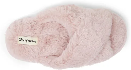 Miniatura 5 de Dearfoams Sandalias unisex Ava Furry Crossband Slide