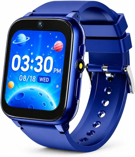 Miniatura 11 de Goodatech Reloj inteligente de 1.69 pulgadas para niños y niñas, cámara, 26 juegos de rompecabezas, reproductor de video y música, podómetro, reloj