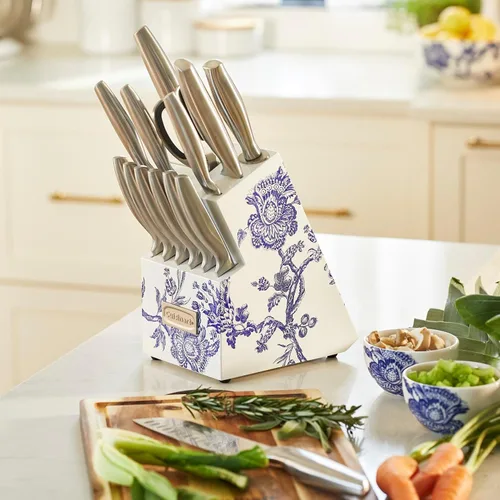Miniatura 2 de Cuisinart Caskata Collection™ Juego de bloques de cubiertos de acero inoxidable con mango hueco, 15 piezas, C77SS-15PKCA