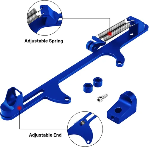 Miniatura 3 de Soporte de cable del acelerador para 4150 4160 Series Soporte de carburador ajustable Soportes de acelerador de aluminio (azul)