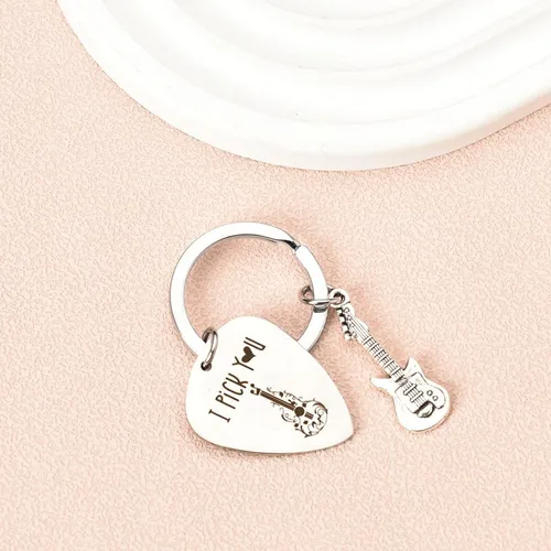 Miniatura 4 de Xiyantiji Llavero de guitarra para amantes de la música, regalos para mujeres, hombres, marido, novio, aniversario, cumpleaños, día de San Valentín