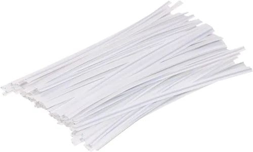 Miniatura 12 de ONLYKXY 80 lazos de plástico para plantas, reutilizables, para pan, tartas, lazos para dulces, bolsas de 4 pulgadas (azul)