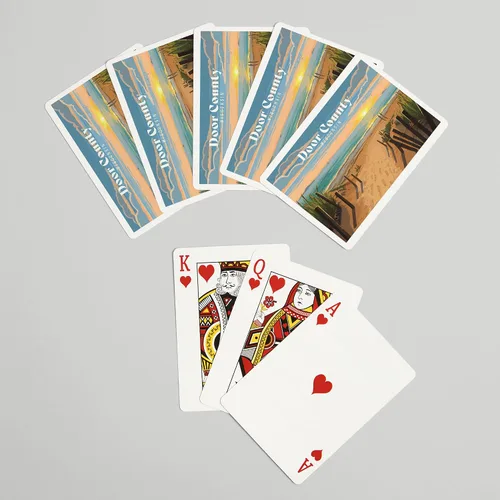Miniatura 7 de Lantern Press Door County, Wisconsin, Painterly, Sand Soul Sun, Beach Path, 52 Playing Cards for Adults, Poker Size Card Deck