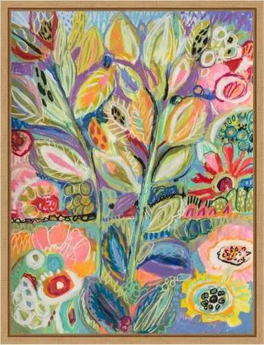 Miniatura 21 de Amanti Art Lienzo enmarcado para pared, 24 x 18 pulgadas, jardín de fantasía II, por Karen Fields, lienzo enmarcado para pared, arte abstracto