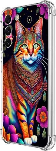 Miniatura 53 de Funda para Galaxy S23, diseño de mariposas azules, rosas, protección contra caídas, a prueba de golpes, de cuerpo completo, resistente a