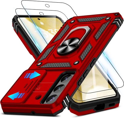 Miniatura 78 de ATUMP Funda para OnePlus Nord N200 5G con protector de pantalla HD con cubierta para cámara deslizante, soporte de anillo de rotación de 360°