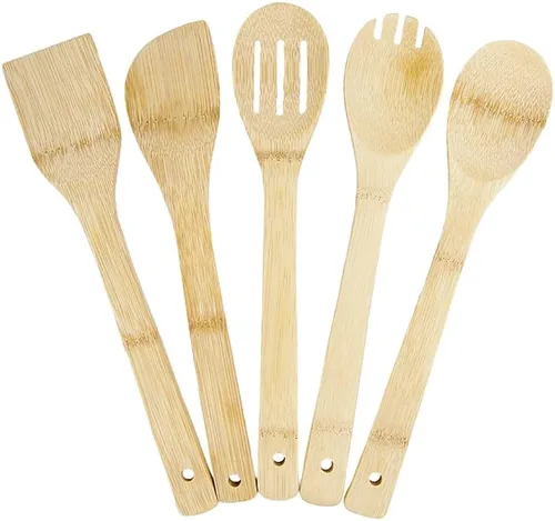 Miniatura 8 de PrintSupremacy - Juego de cucharas de cocina de bambú, utensilios de cocina de madera antiadherente, utensilios de cocina, regalo para inauguración