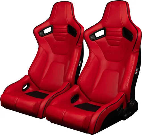 Miniatura 6 de Braum Serie Elite-R Asientos de carreras – Asiento de cubo fijo con respaldo de fibra de carbono – Tela negra y tubería + Montaje inferior