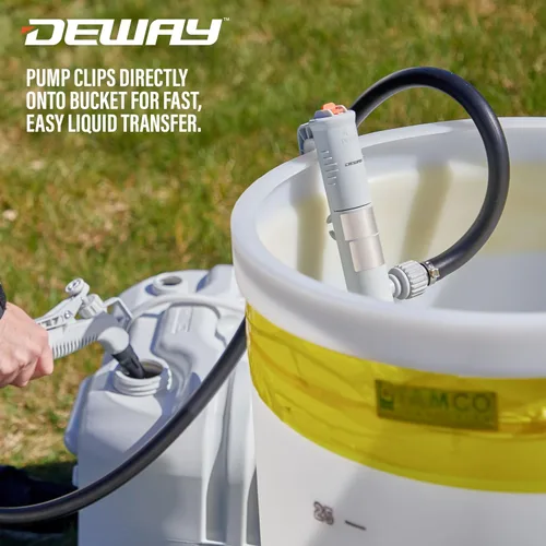 Miniatura 9 de DEWAY - Bomba de transferencia de combustible con palo alimentada por batería con boquilla de gatillo manual, tasa de flujo de 3.2 GPM y manguera
