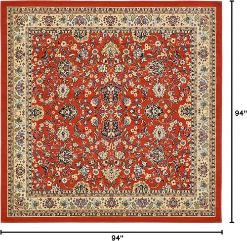 Miniatura 61 de Unique Loom Colección Sialk Hill - Alfombra de área Washington (3 pies 3 pulgadas x 5 pies 3 pulgadas, rectángulo, burdeos/crema)
