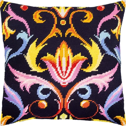 Miniatura 2 de Kit de punto de cruz estampado floral para adultos y principiantes - Acanthus de William Morris de 16 × 16 pulgadas con diseño impreso claro