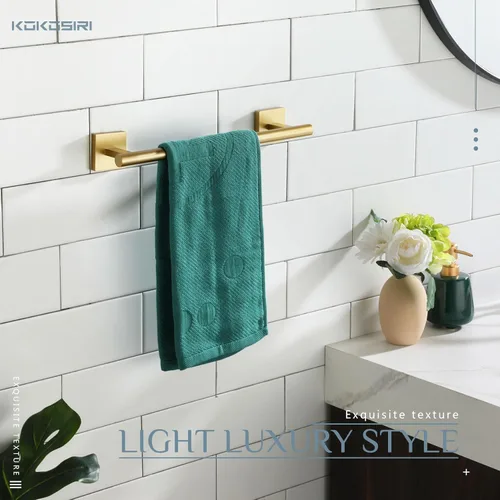 Miniatura 9 de KOKOSIRI Toallero de 12 pulgadas para baño, toallero de mano, toallero, anillo de toalla de oro cepillado B4005BG-L12+B3008BG