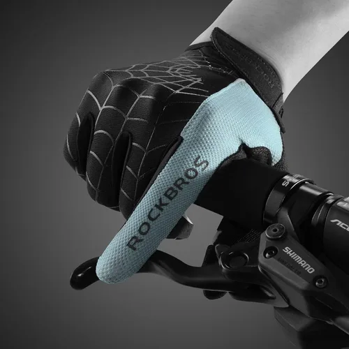 Miniatura 5 de ROCKBROS Guantes de ciclismo para hombre, guantes de bicicleta de montaña, guantes de bicicleta SBR Pad antideslizante guantes de conducción