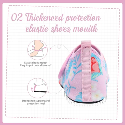 Miniatura 3 de HIITAVE Zapatos acuáticos antideslizantes para la playa, natación, secado rápido, calcetines acuáticos para niños y niñas pequeños