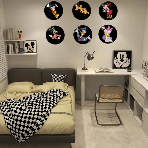 Miniatura 7 de FACHPINT 15 discos de vinilo decorativos de 12 pulgadas, discos de vinilo en blanco para pared estética, discos falsos para graffiti, accesorios