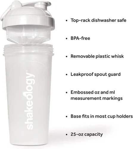 Miniatura 2 de Shakeology Vaso mezclador de proteínas premium, sin BPA, a prueba de fugas, 25 onzas