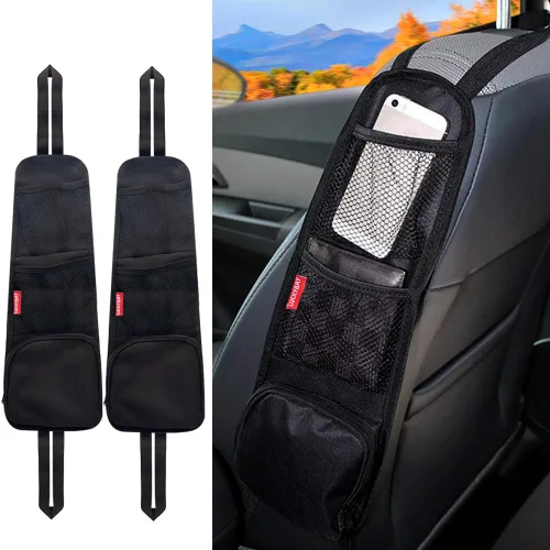 Organizador Lateral para Asiento de Coche, Bolsa Colgante de Almacenamiento para Asiento de Auto, para Teléfonos, Bebidas, Soporte para Cosas con