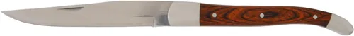 Fortessa Cuchillo provenzal para carne sin dentar, 9.25 pulgadas, mango de madera oscura, juego de 6