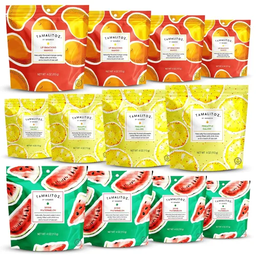 Miniatura 41 de Tamalitoz - Mango para masticar labios, caramelo duro mexicano de mango picante relleno de chile, lima y sal marina, caramelo de fruta hecho a mano