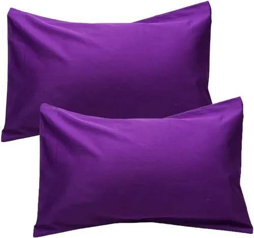 Miniatura 16 de Fundas de almohada de algodón peinado de 600 hilos (paquete de 2) tamaño Queen de 20.0 x 30.0 in, color rosa claro liso Rosa Claro (Sólido)