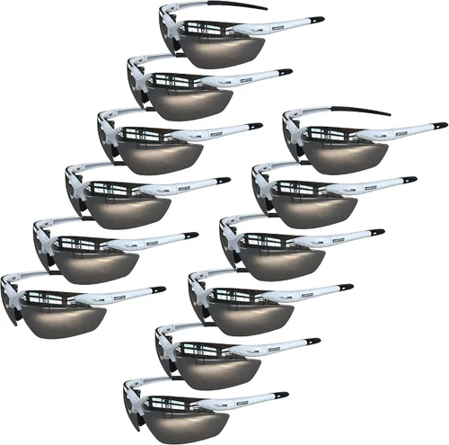 Miniatura 8 de JORESTECH Anteojos de seguridad, ANSI Z87+ gafas de seguridad policarbonatadas resistentes a los impactos para protección ocular, paquete de 12 Rosa