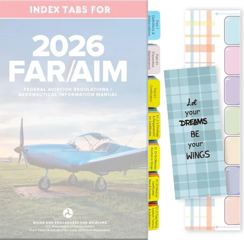 Miniatura 8 de Pestañas actualizadas para FAR/AIM 2025 (con números de página) y FAA para piloto privado - VFR - 80 pestañas en total con 12 pestañas de índice