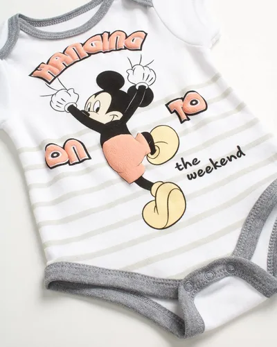 Miniatura 2 de Disney Conjunto de 3 piezas con babero para bebé Mickey Mouse Lion King recién nacido