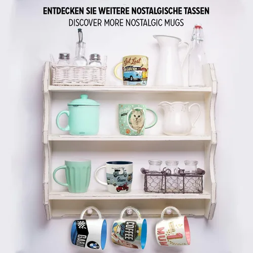 Miniatura 6 de Nostalgic-Art Taza de café retro, 11.2 oz, Vespa – Tabla de modelos – Idea de regalo para los fanáticos de los scooters, Producto de licencia