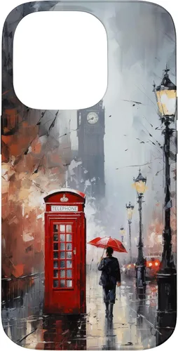 Miniatura 17 de Funda para iPhone 11 Pro Wet London Iconic Red Phone Booth Clocktower Art Cover