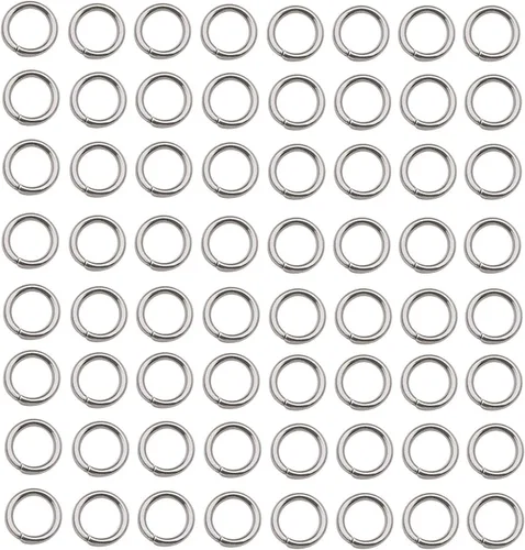 500 anillos divididos de acero inoxidable para hacer joyas, collares, pulseras, aretes, llavero, manualidades (496.378-0.276 in)