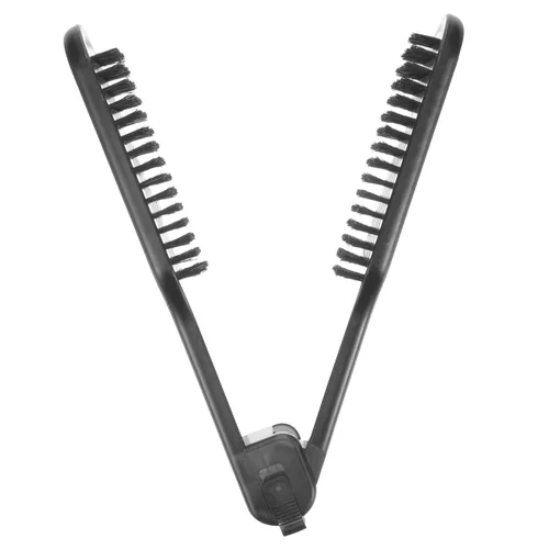 Miniatura 8 de Cepillo alisador de cabello con abrazadera de doble cara peine antiestático para todo tipo de cabello, herramienta de peinado de 8.66 pulgadas