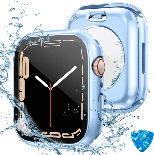 Miniatura 15 de Tensea - Funda protectora de pantalla impermeable para Apple Watch (2 en 1) para Apple Watch Serie SE 7, 5, 4, accesorios de 41 mm, iWatch protector
