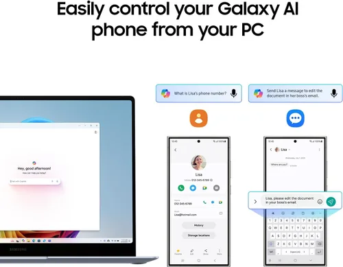 Miniatura 3 de SAMSUNG Computadora portátil Galaxy AI Book4 Edge de 15 pulgadas, procesador Snapdragon X Plus, subtítulos en vivo, pantalla LED FHD antirreflejo