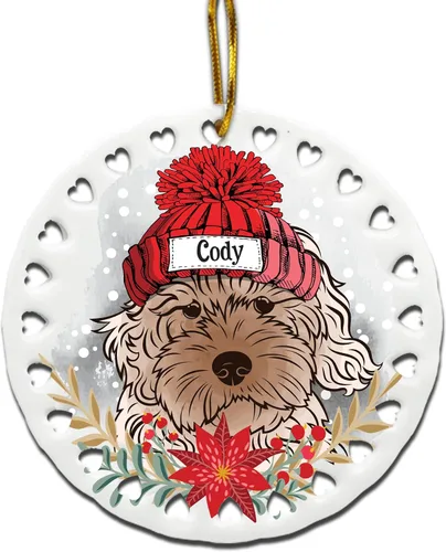 Miniatura 5 de BELLA BUSTA -Adorno de Navidad para perros, decoración navideña para amantes de los perros, estampado de Navidad UV