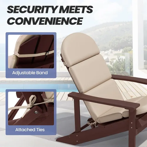Miniatura 5 de Crestlive - Cojín Adirondack para silla, 50 x 19.6 pulgadas, impermeable, resistente a la decoloración, cojín para silla mecedora de respaldo alto