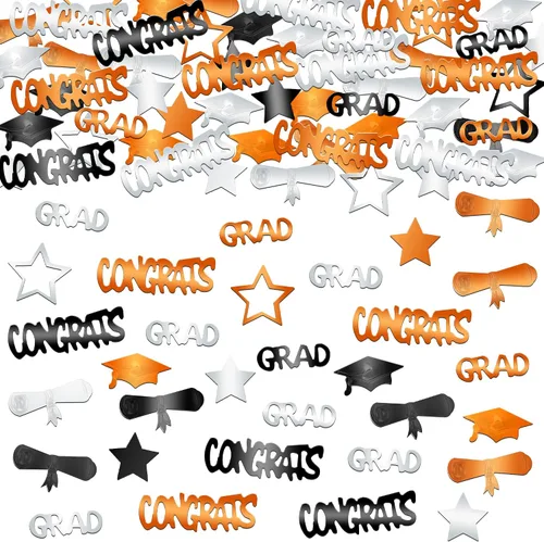 Miniatura 19 de KatchOn, Confeti de graduación negro brillante 2026 – Paquete de 500 Confeti de graduación 2026 decoraciones de graduación 2026 Decoraciones