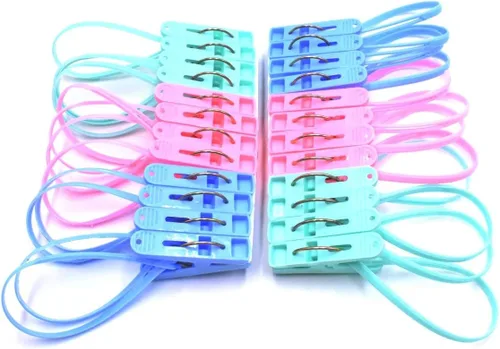 24pcs colorido plástico ropa clavija clip cuerda colgante tendedero a prueba de viento