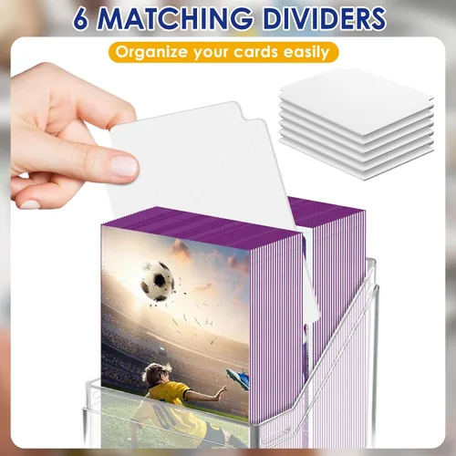 Miniatura 3 de Homthy Paquete de 6 cajas de cartas para tarjetas intercambiables, cajas de almacenamiento acrílicas Commander con capacidad para más de 600 6P