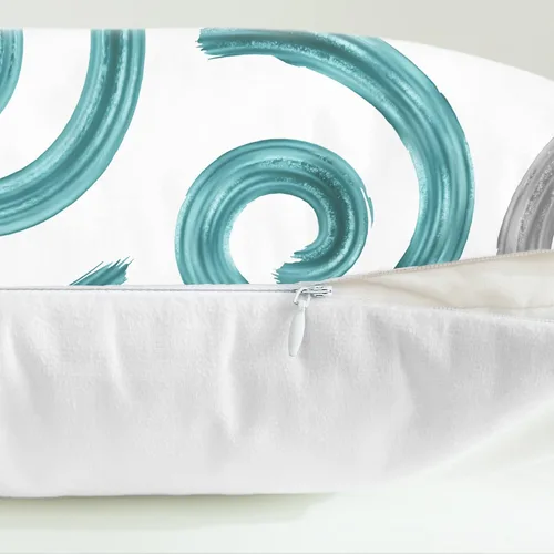 Miniatura 6 de CaliTime Juego de 2 fundas de almohada decorativas de vellón en dos tonos, con textura de concha de mar, geométricas abstractas, para sofá, cama