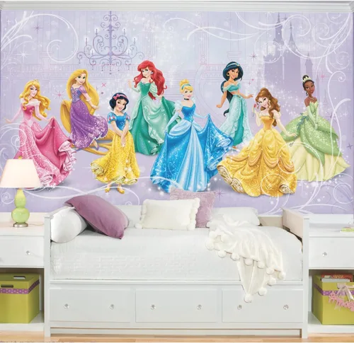 Miniatura 2 de Disney RoomMates JL1280M Disney Princess Royal Debut - Mural de pared extraíble activado por agua, 10.5 pies x 6 pies