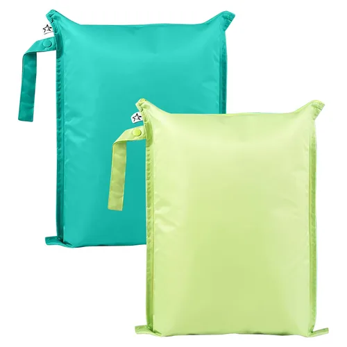 Miniatura 35 de Tiny Twinkle Bolsas Húmedas a Prueba de Desorden Paquete de 2 Bolsas Húmedas Reutilizables e Impermeables para Trajes de Baño Ropa de Bebé