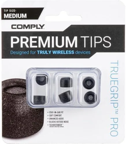Miniatura 8 de Comply TWR-200-B Puntas de repuesto de espuma viscoelástica para Bang & Olufsen EX, Beats Solo Buds, Devialet Gemini y más Máxima comodidad