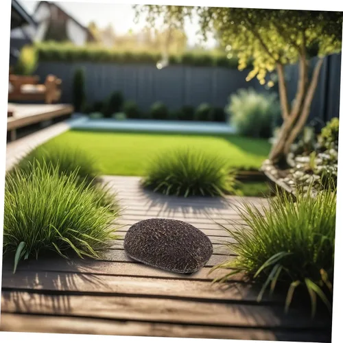 Miniatura 6 de Ocultador de llaves de roca falsa para exteriores, caja de almacenamiento de llaves de piedra decorativa para jardín, porche, patio, doble propósito